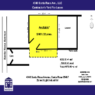 site plan of 4040 Santa Rosa Avenue, in Santa Rosa, CA  lot for lease